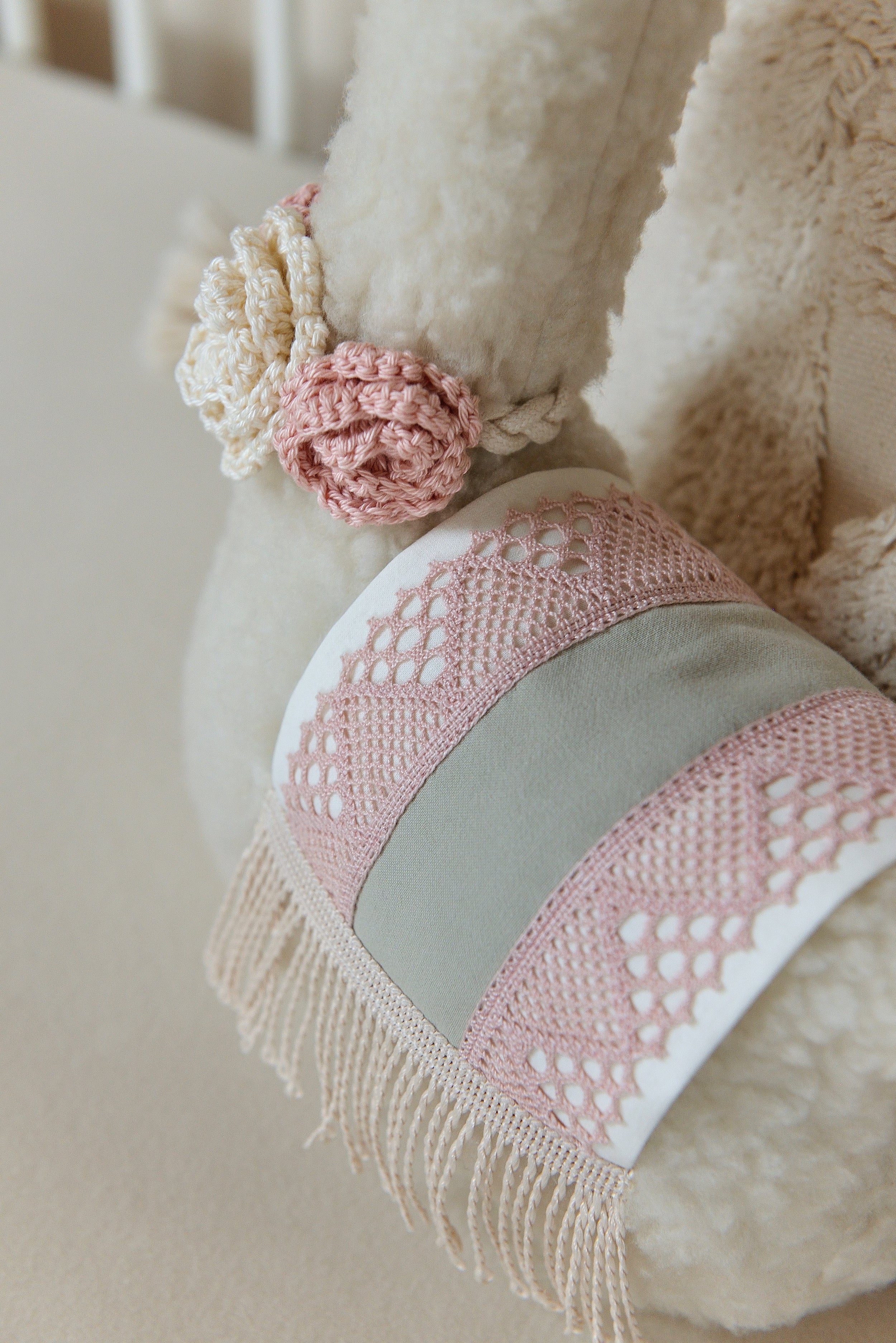 Sage Llama Decor Pillow