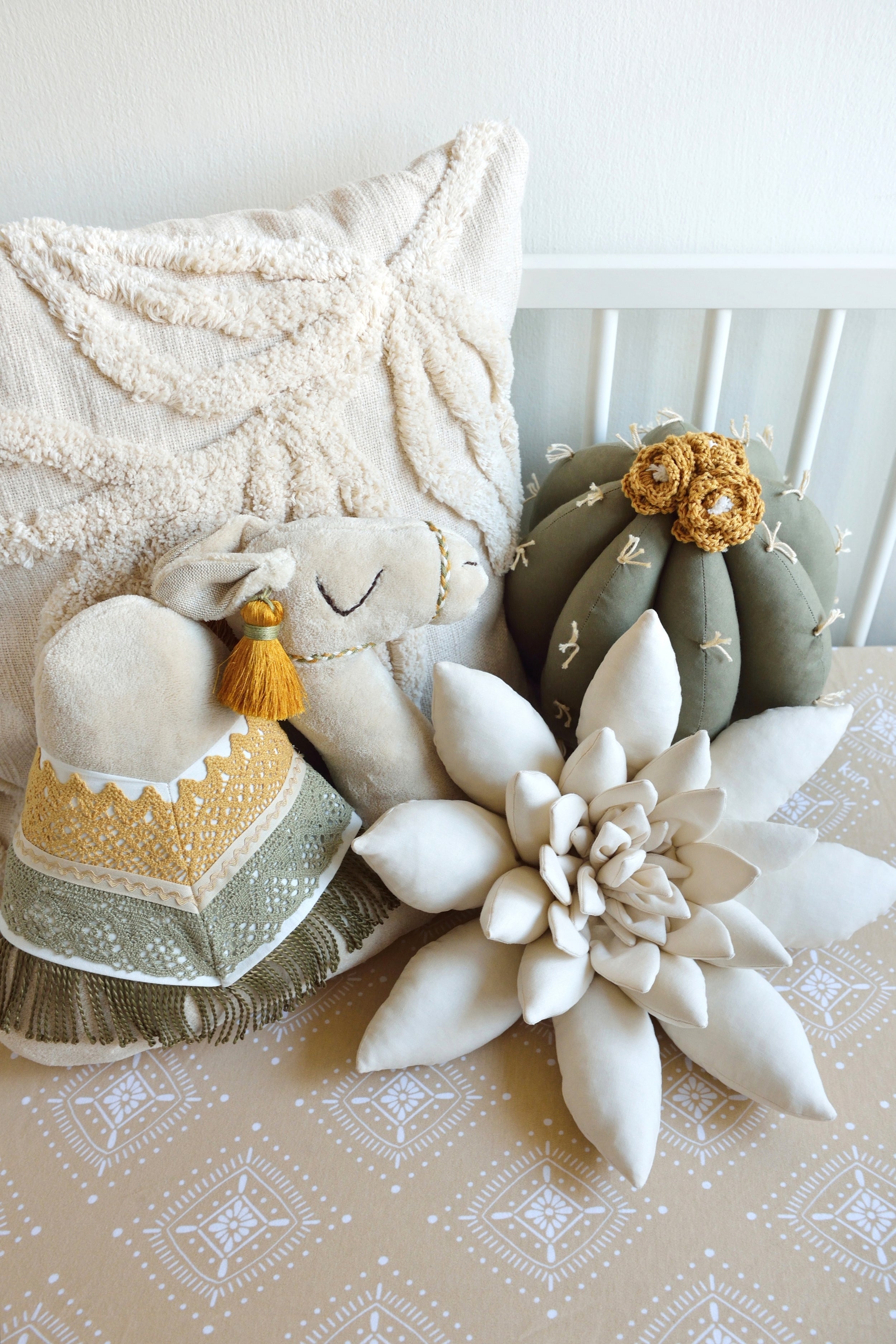 Olive Camel Decor Pillow