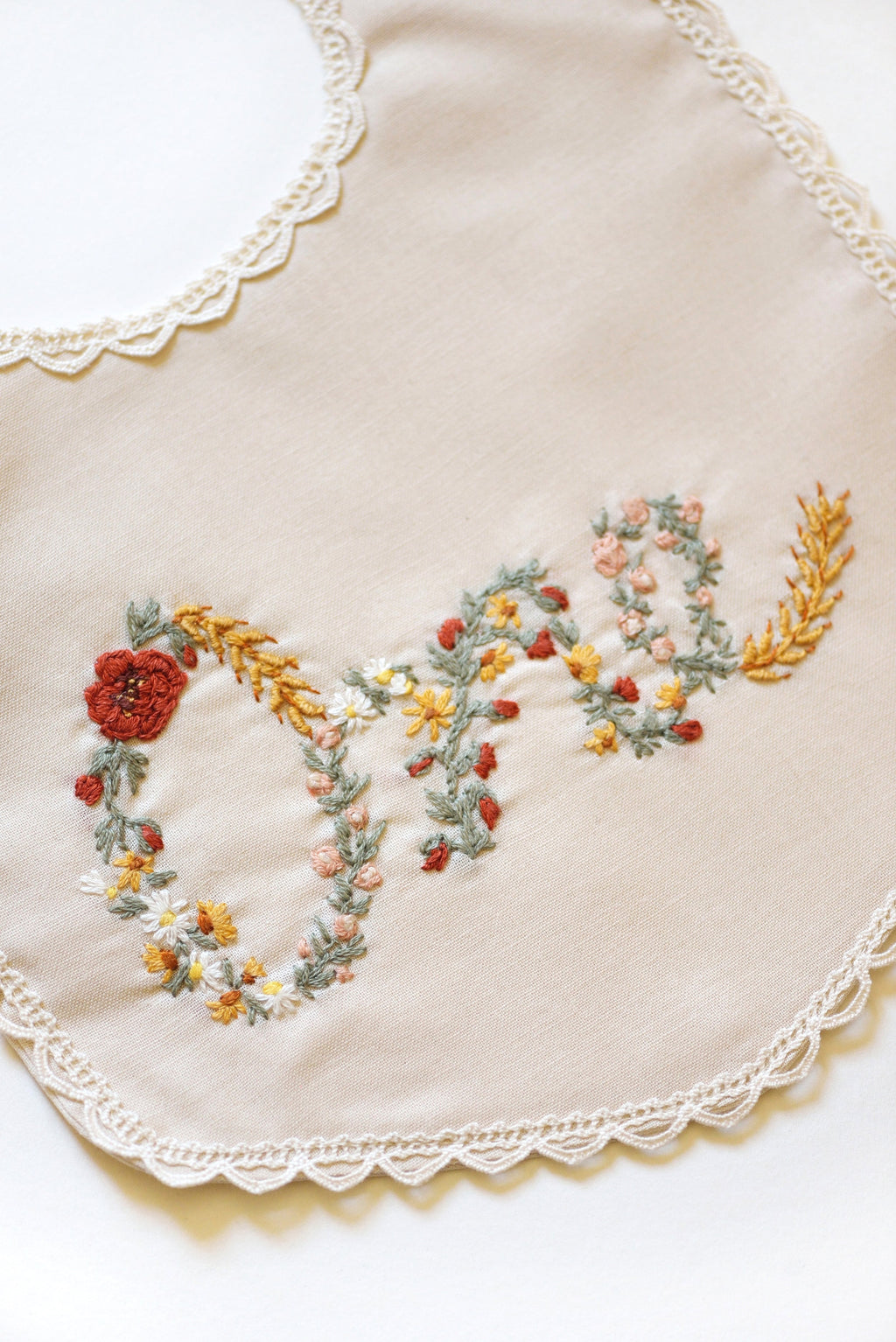 Floral Milestone Bib