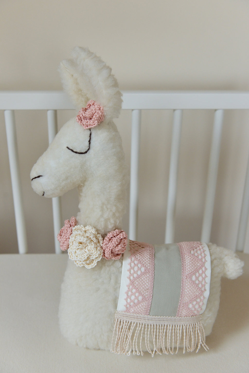 Sage Llama Decor Pillow