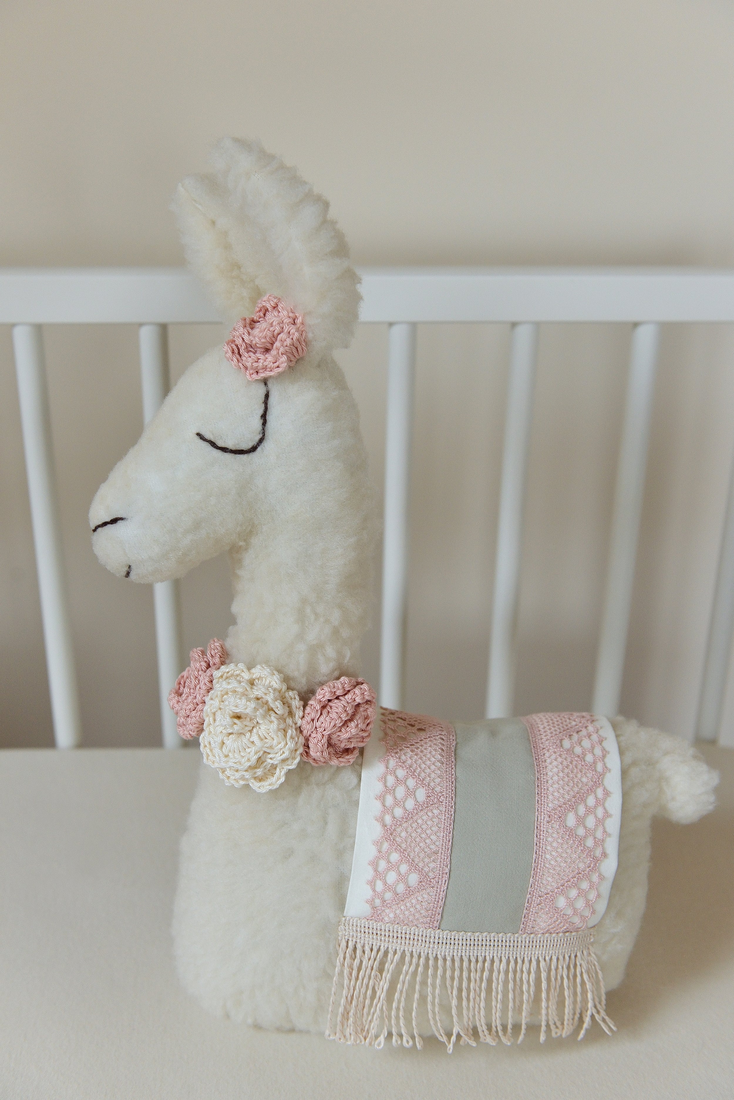 Sage Llama Decor Pillow
