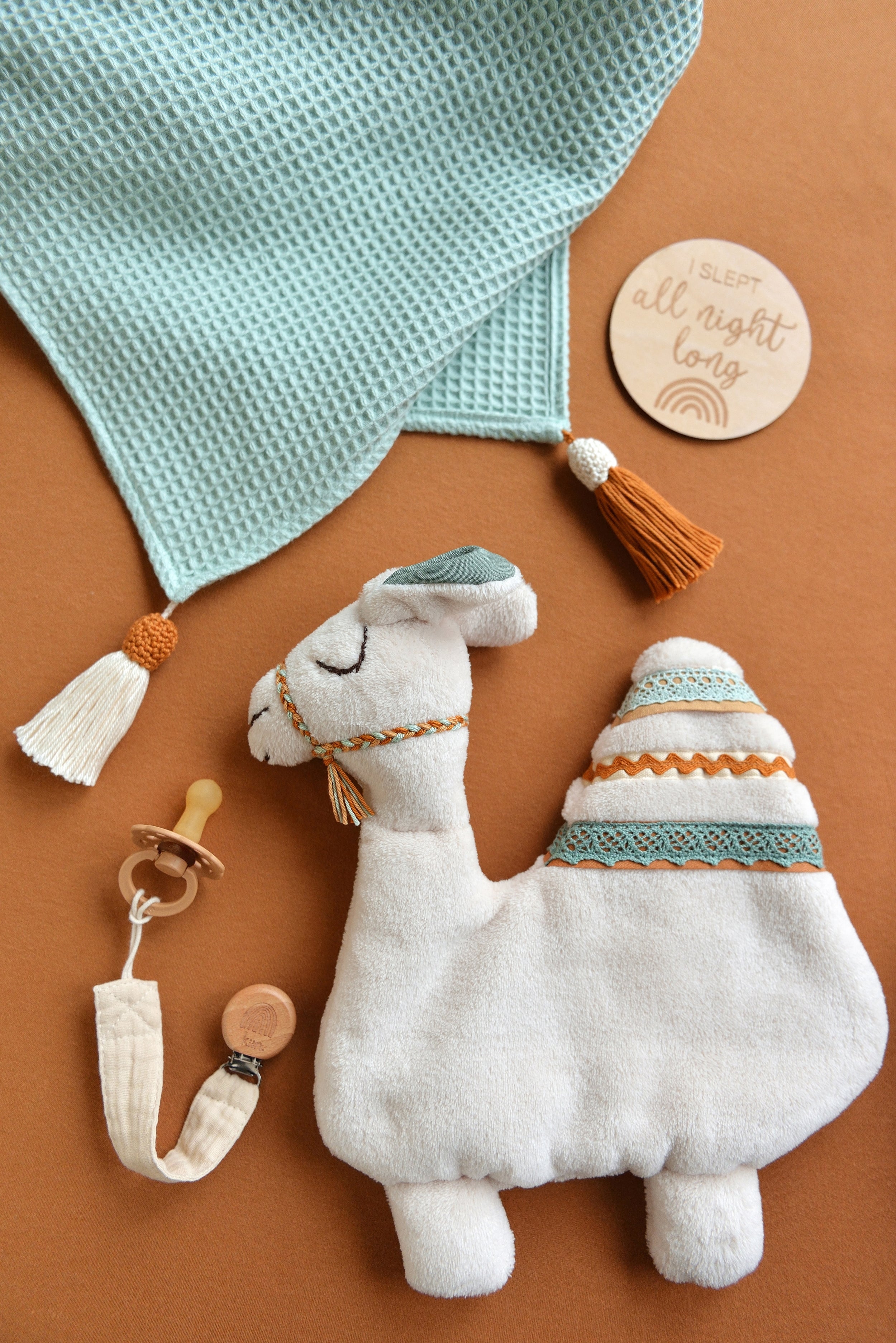Minty Camel Baby Lovey
