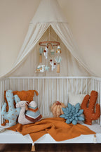 Rust Knit Blanket