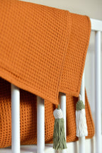 Rust Knit Blanket