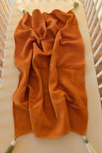Rust Knit Blanket