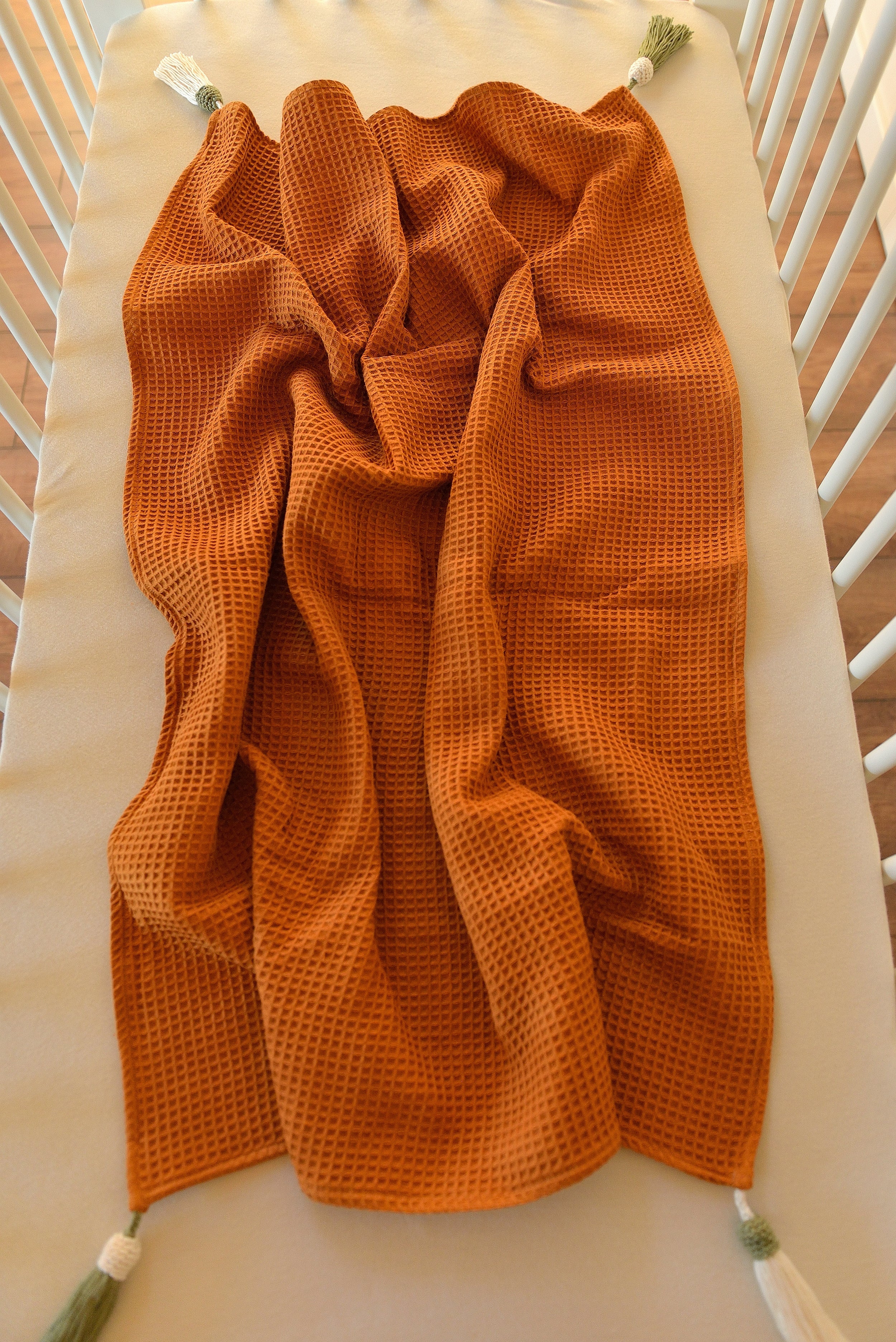 Rust Knit Blanket