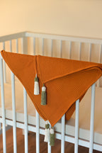 Rust Knit Blanket