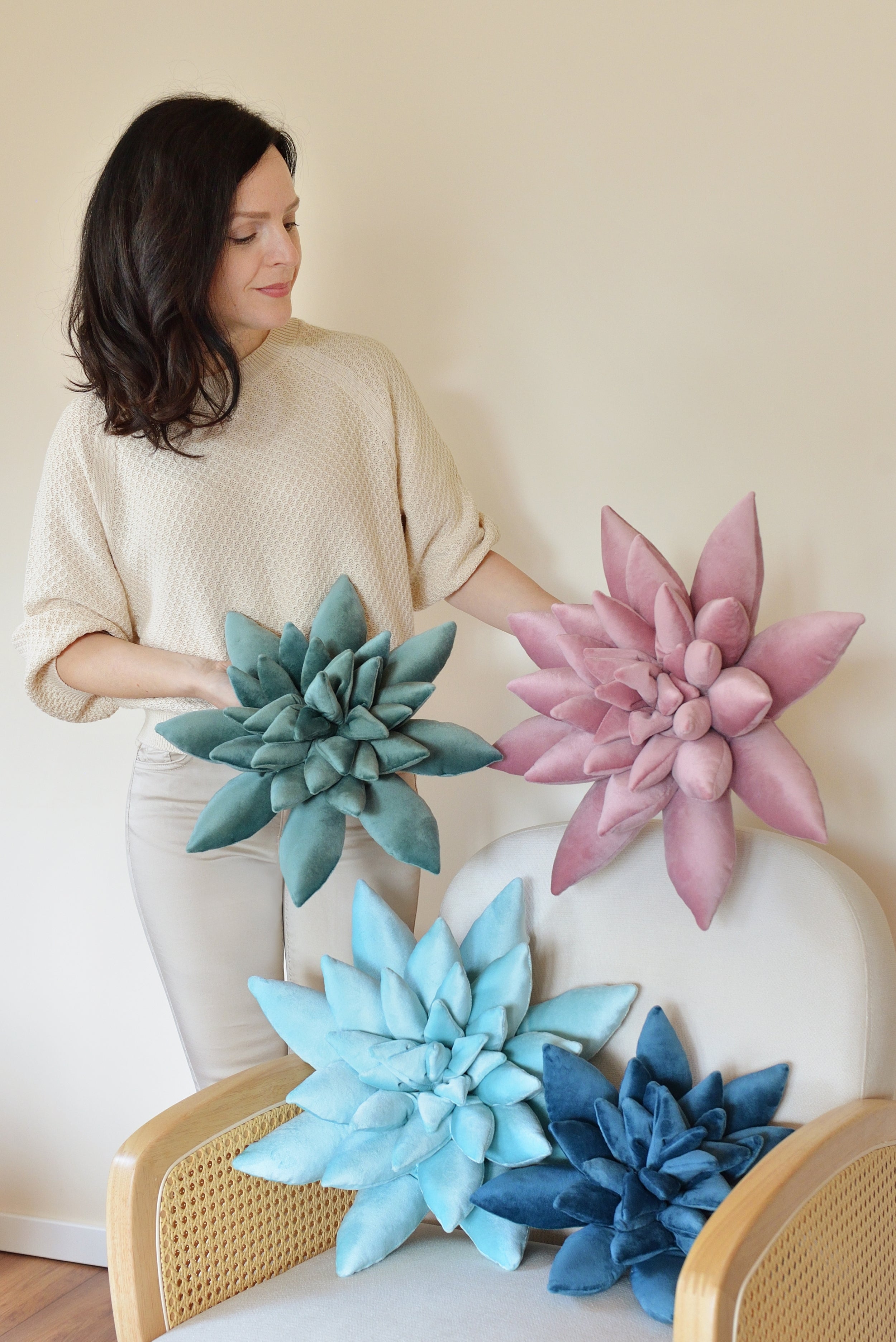 Succulent Decor Pillow