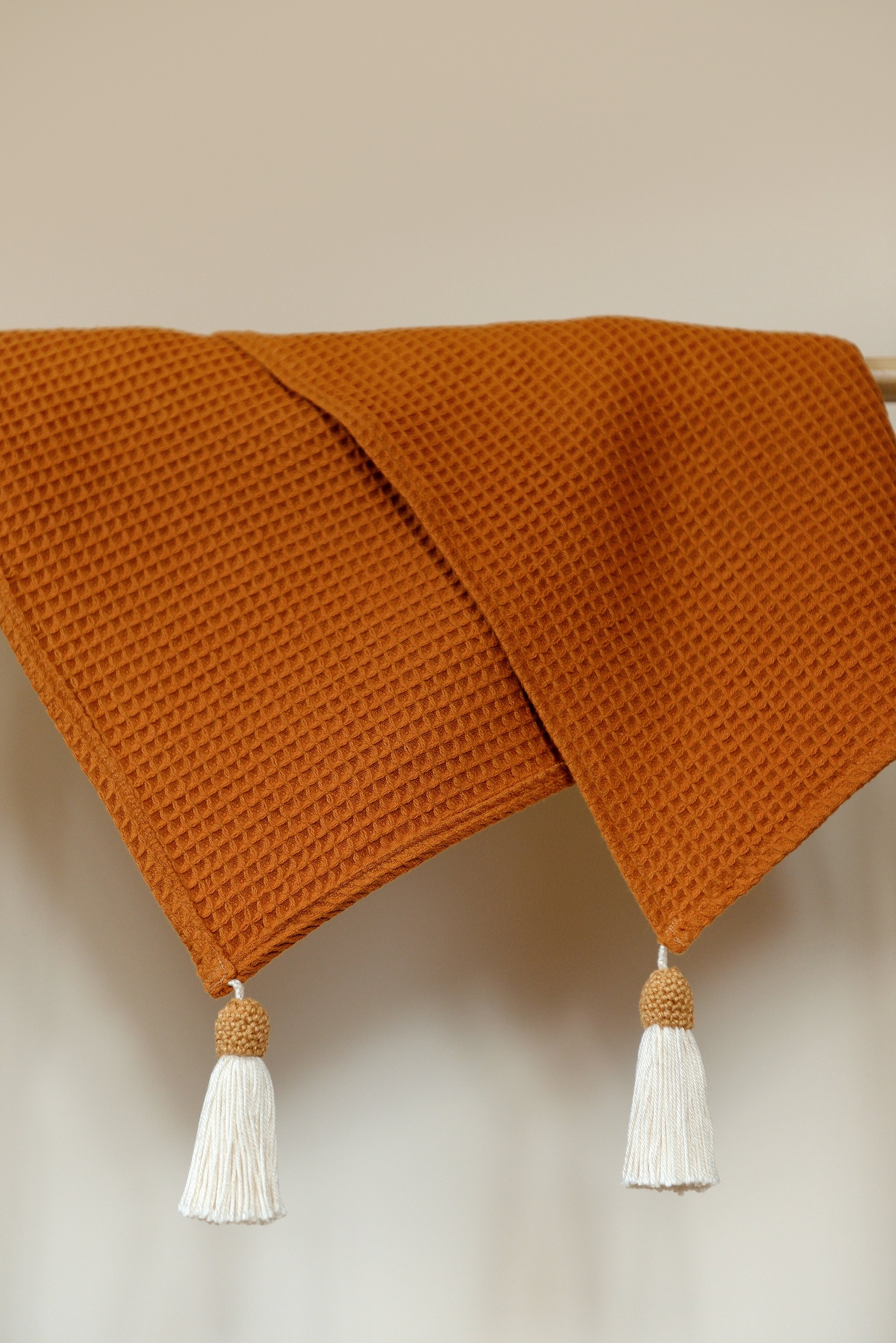 Rust Knit Blanket